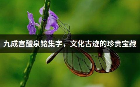 九成宫醴泉铭集字，文化古迹的珍贵宝藏