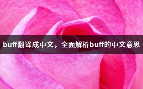 buff翻译成中文，全面解析buff的中文意思